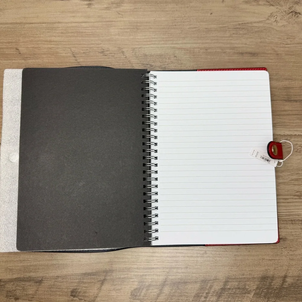 NWT Boxed Gift Set Coach Notebook In Signature Canvas blue/bold red CBL05